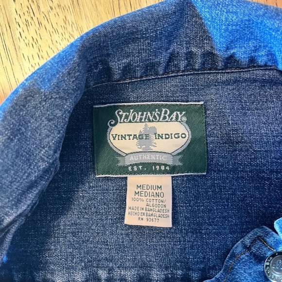 St John's Bay Women’s Vintage Indigo Jean Blue Size Medium Western, Retro - Picture 8 of 13